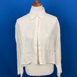 Zara White Button-Up Shirt
